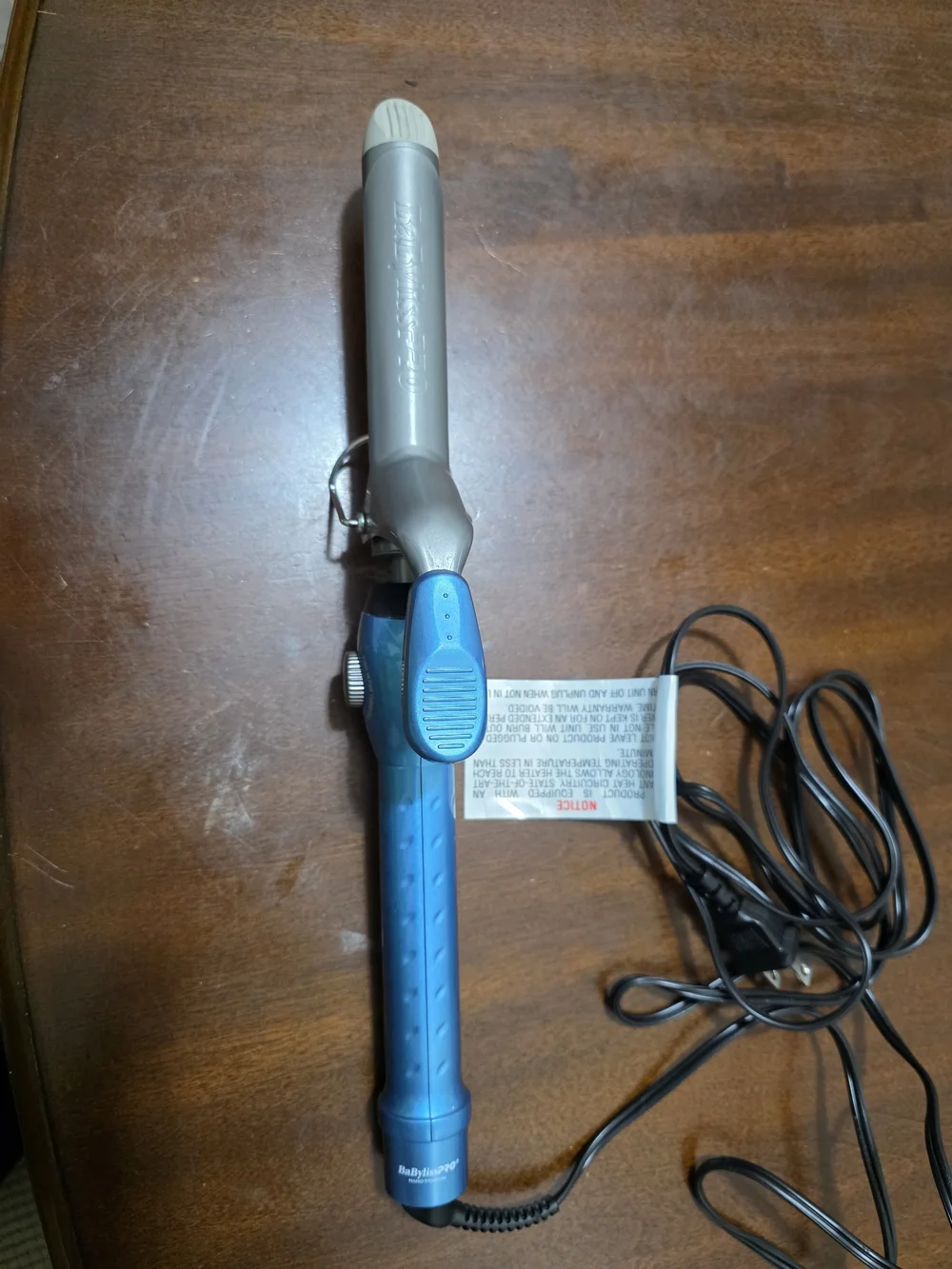 BaBylissPRO Blue Nano Titanium Spring Curling Iron